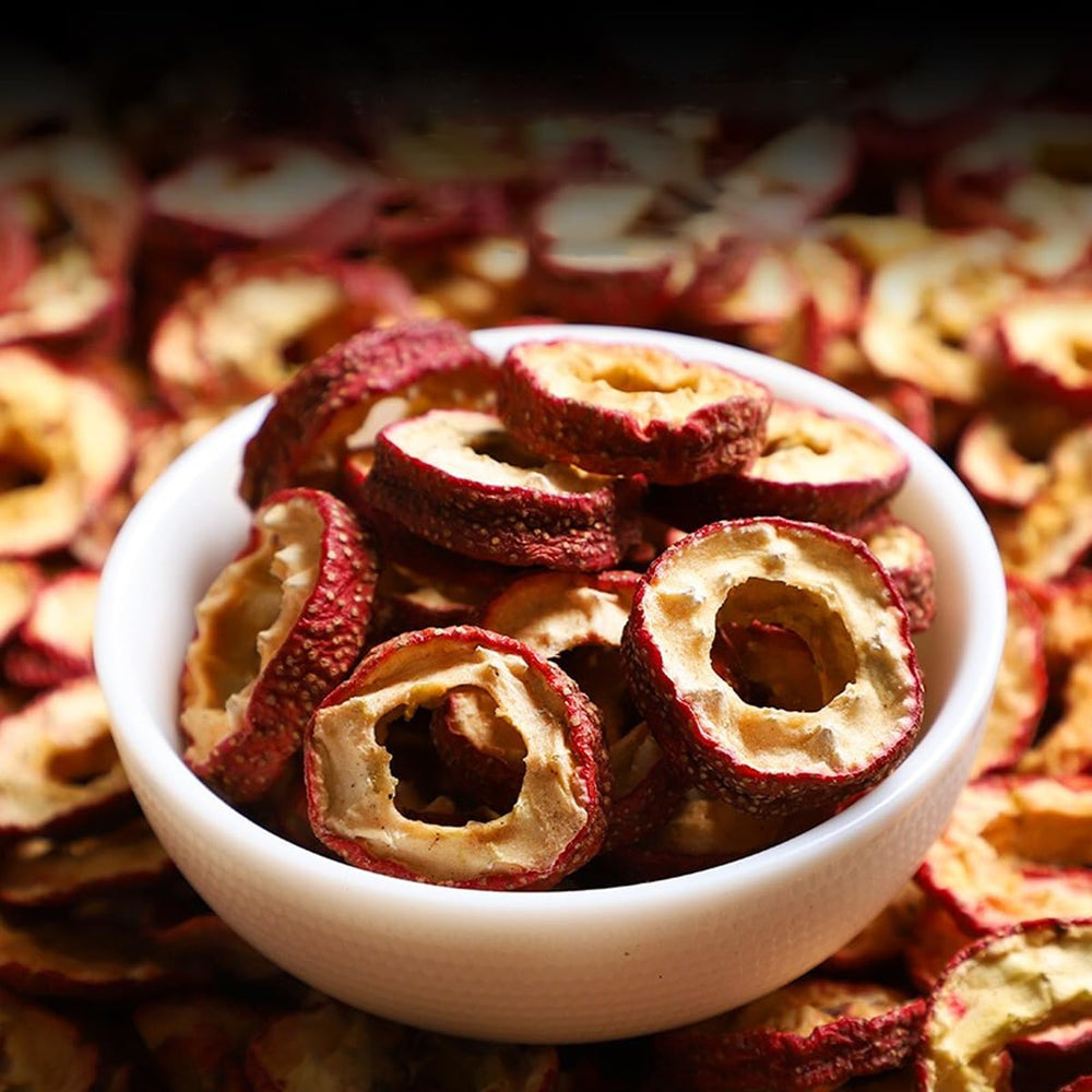 Hawthorn slices arranged for tea infusion