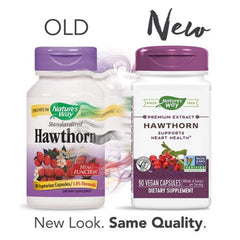 Close-up of the standardization label on Hawthorn extract bottle