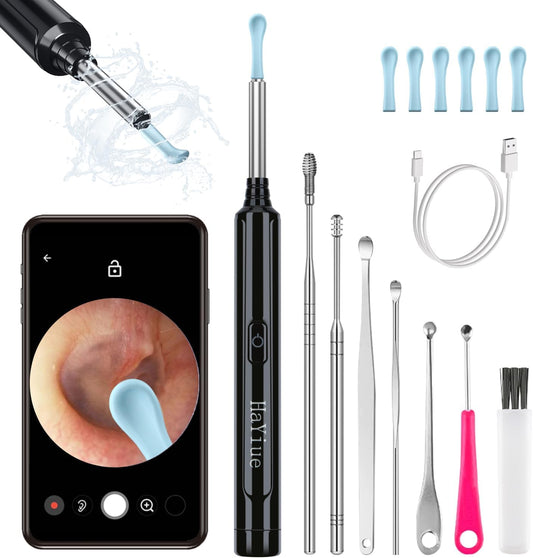 Hayiue ear wax camera with 360° view for thorough ear inspection.