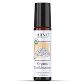 HBNO frankincense roll-on travel bottle for on-the-go aromatherapy.