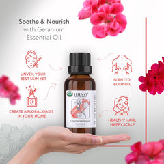Amber glass bottle packaging for HBNO Geranium Oil