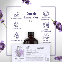HBNO Lavender Dutch Oil 16oz ingredients photo