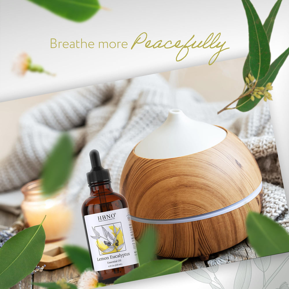 HBNO Lemon Eucalyptus essential oil used for cleaning and DIY projects