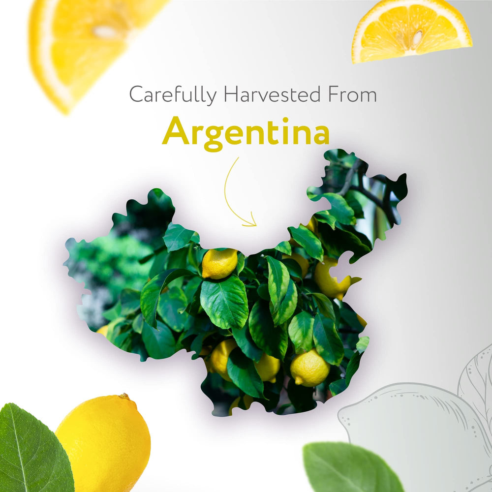 Cold-pressed lemon essential oil derived from citrus limon peels