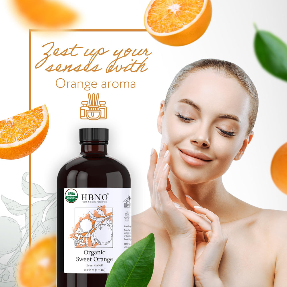 HBNO label highlights USDA Organic, hexane-free production and USA bottling.