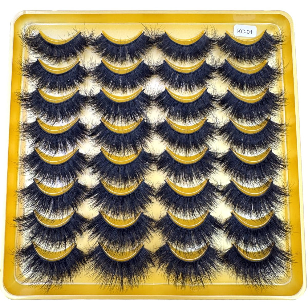 HBZGTLAD dramatic 25mm false eyelashes in a pack for bold everyday glamour.