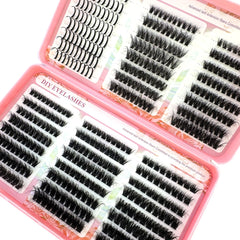 HBZGTLAD thick fluffy lash clusters deliver dramatic length and defined tips.