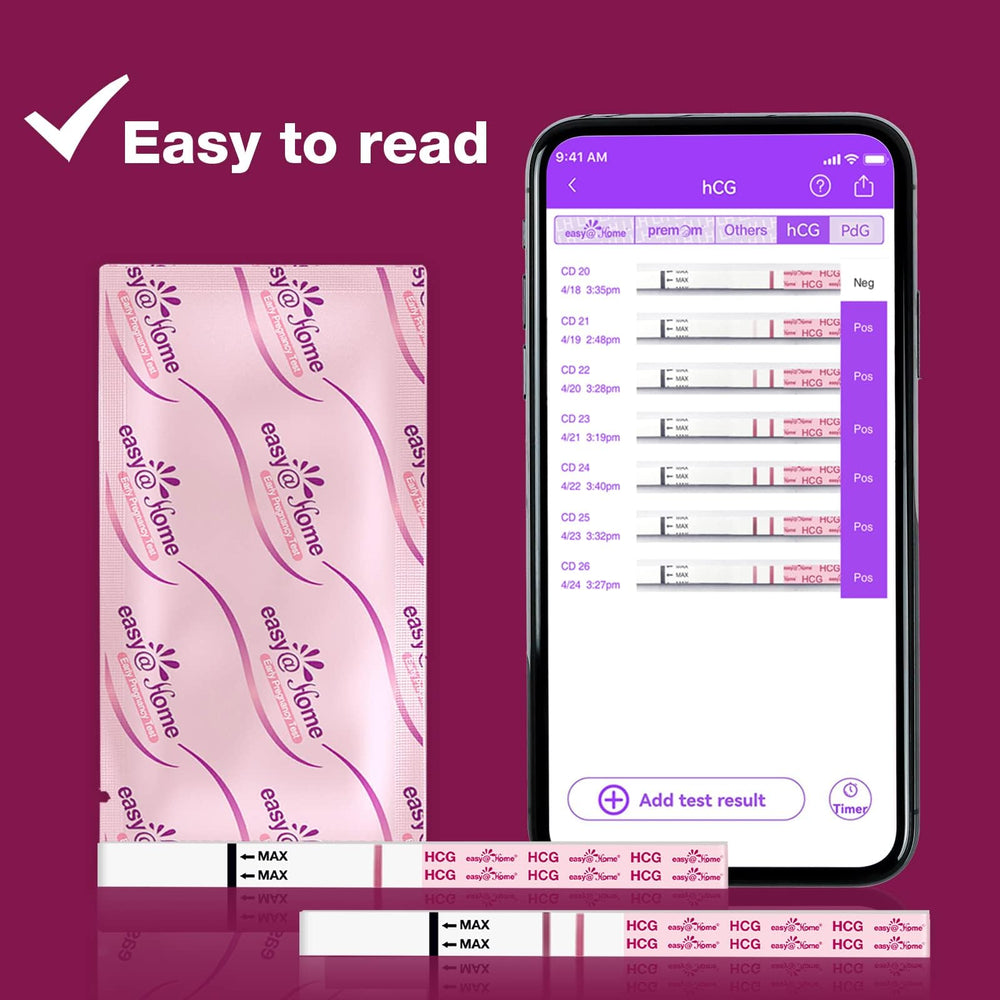 Result showing two lines indicating pregnancy