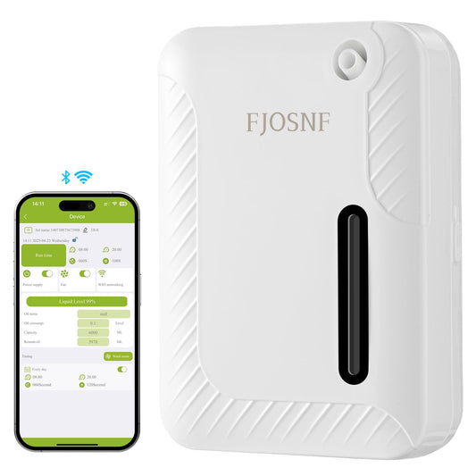 HCZMOPTP waterless diffuser front view showcases a sleek plug-in design for large rooms.