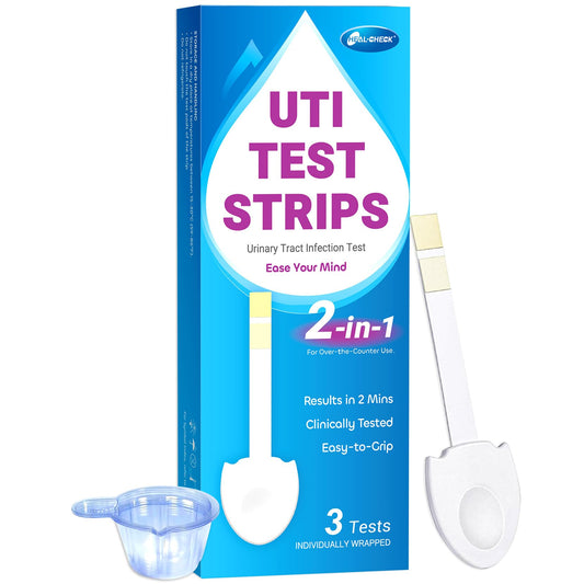 HEAL-CHECK UTI test strips packaging for 3-pack