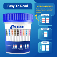 HEAL-CHECK 16-Panel drug test kit ready for home use