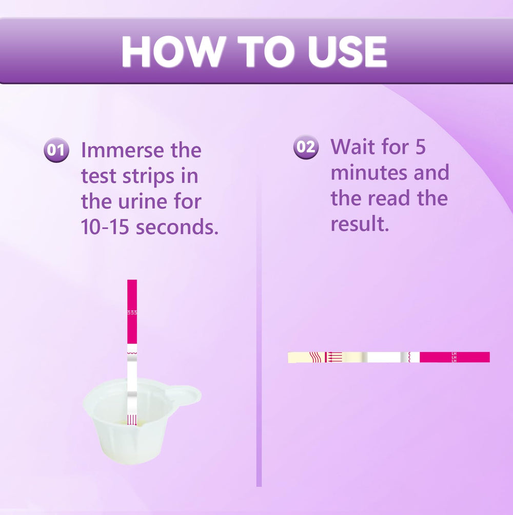 Test strip after dipping, waiting 5 minutes for results