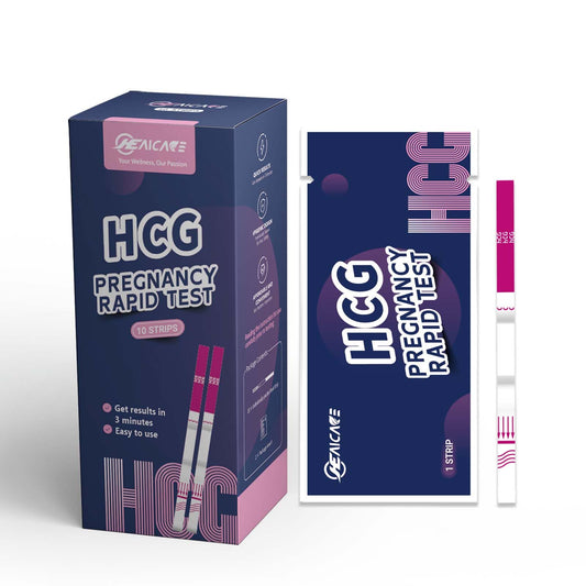 HealCare ultra-sensitive pregnancy test strip with 10 MIU/ml detection