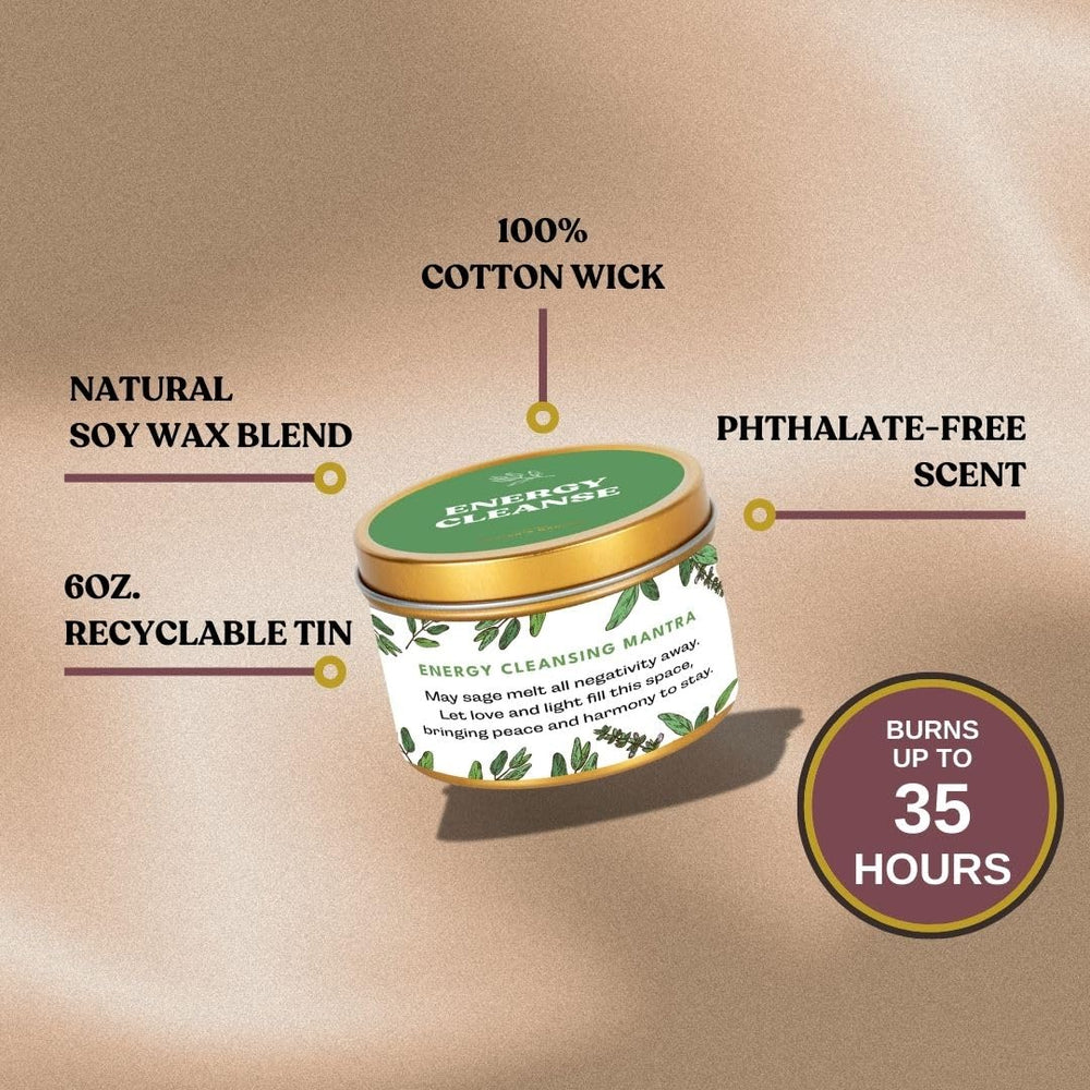 Healer's Garden wick ensures clean, even fragrance release during burn.