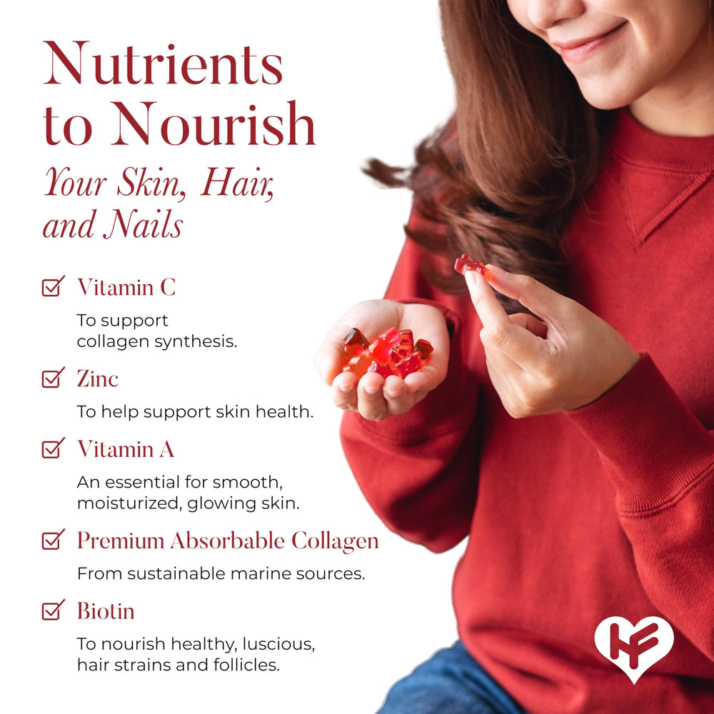 Graphic showing skin beauty benefits from Rejuvenate
