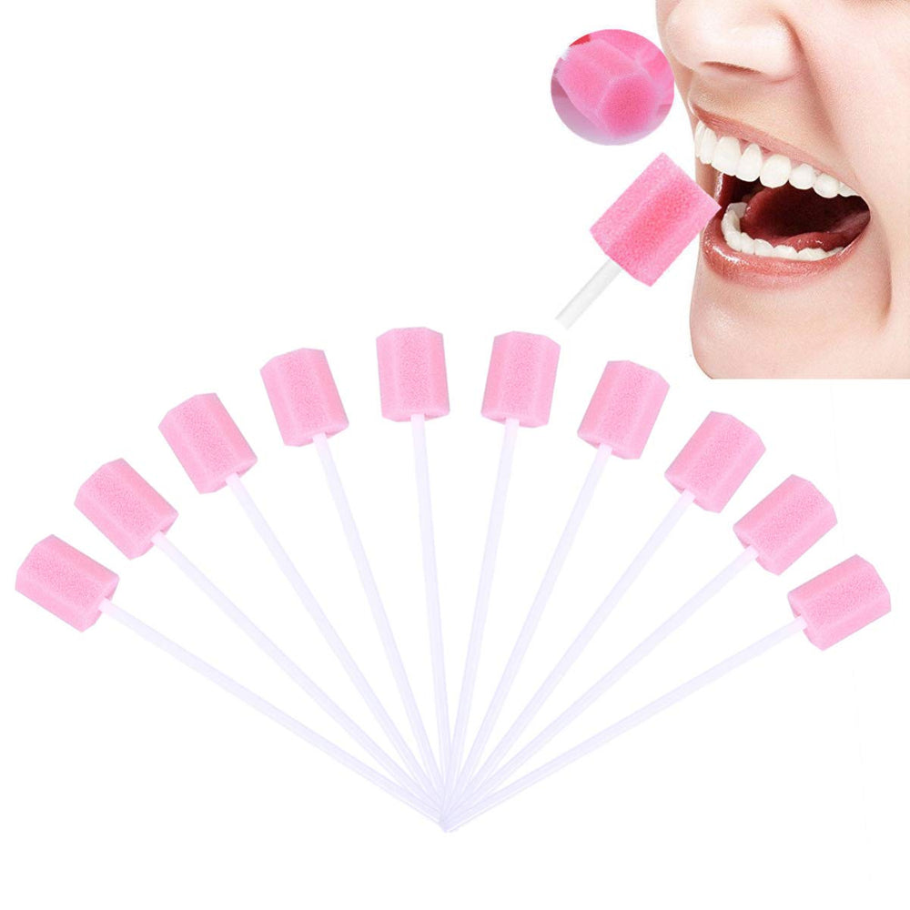 Soft texture of oral swabs for gentle cleaning