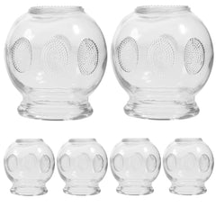 Healifty 6Pcs Glass Cupping Therapy Set – complete set