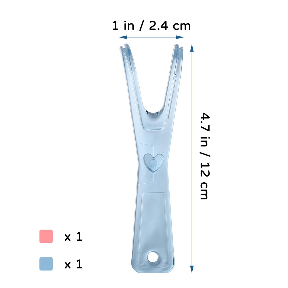 Pink dental floss holder with hanging hook