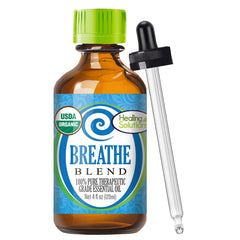 Healing Solutions Breathe Essential Oil Blend bottle 4 oz