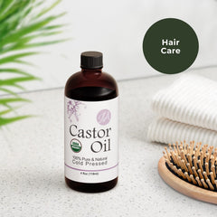 Healing Solutions Castor Oil ingredients close-up highlighting nutrients.