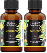 Healing Solutions Comfort Blend bottle for calming aromatherapy and mood support.