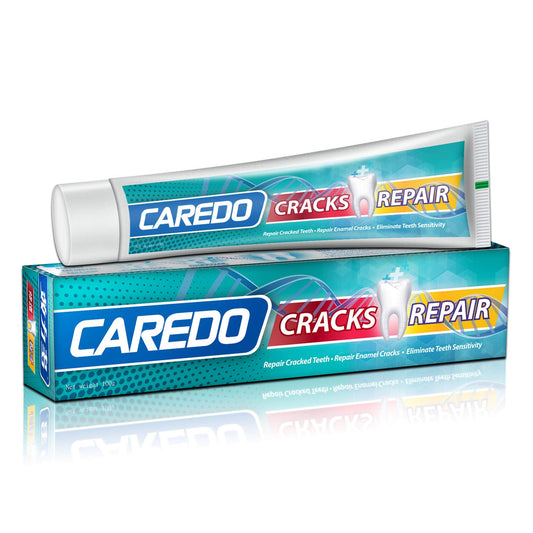 Healing Teeth Crack Toothpaste tube on white background