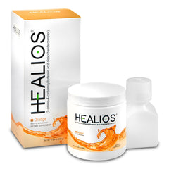 Healios orange flavor powder tub