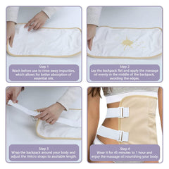 Castor oil wrap applied to the abdomen