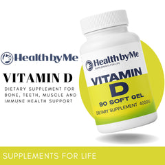 Close-up of HEALTH BY ME Vitamin D3 4000 IU label