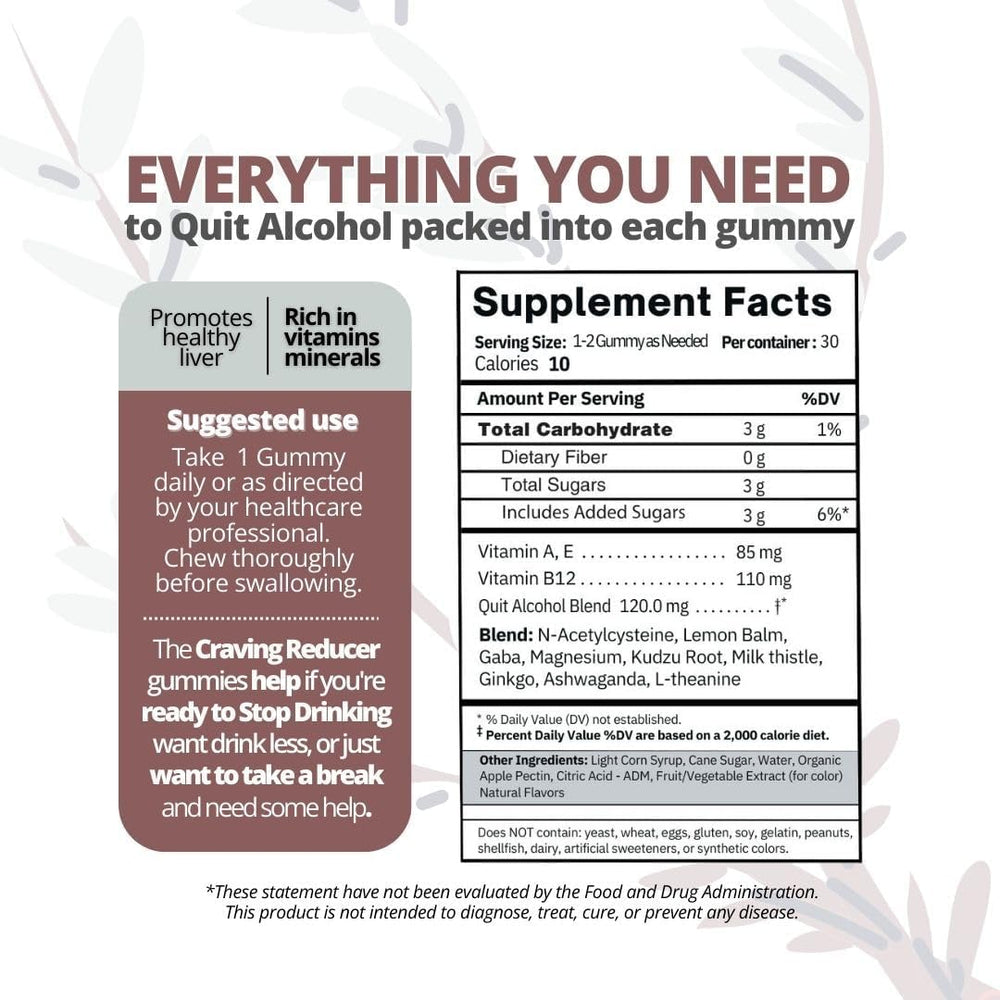 Closeup of Health Chews Quit Alcohol Gummies