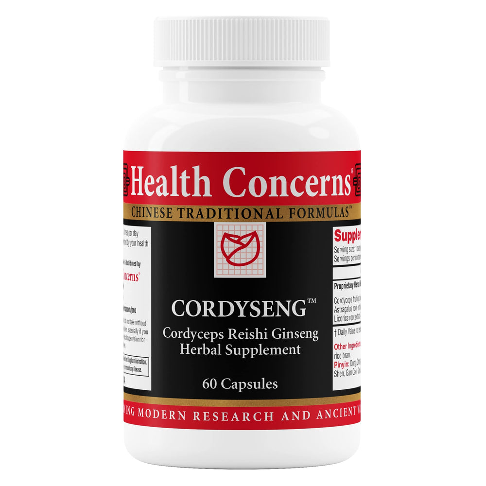 Health Concerns CordySeng bottle and capsules hero image