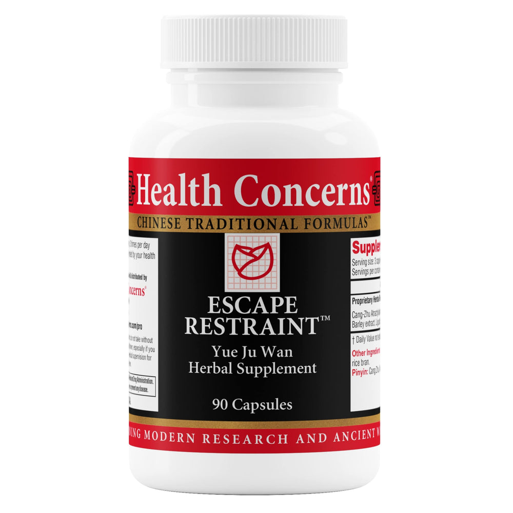 Health Concerns bottle displaying digestion and liver support formula