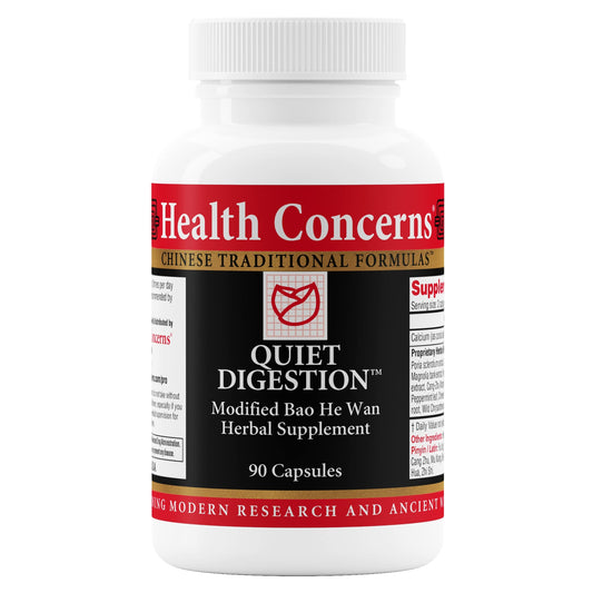 Health Concerns digestive supplement bottle with product label