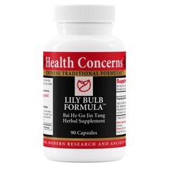 Health Concerns Lily Bulb Formula bottle and capsules