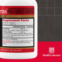 Close-up of Resinall E ingredient list on packaging