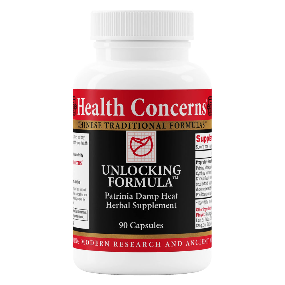 Health Concerns Unlocking Formula bottle with 90 capsules