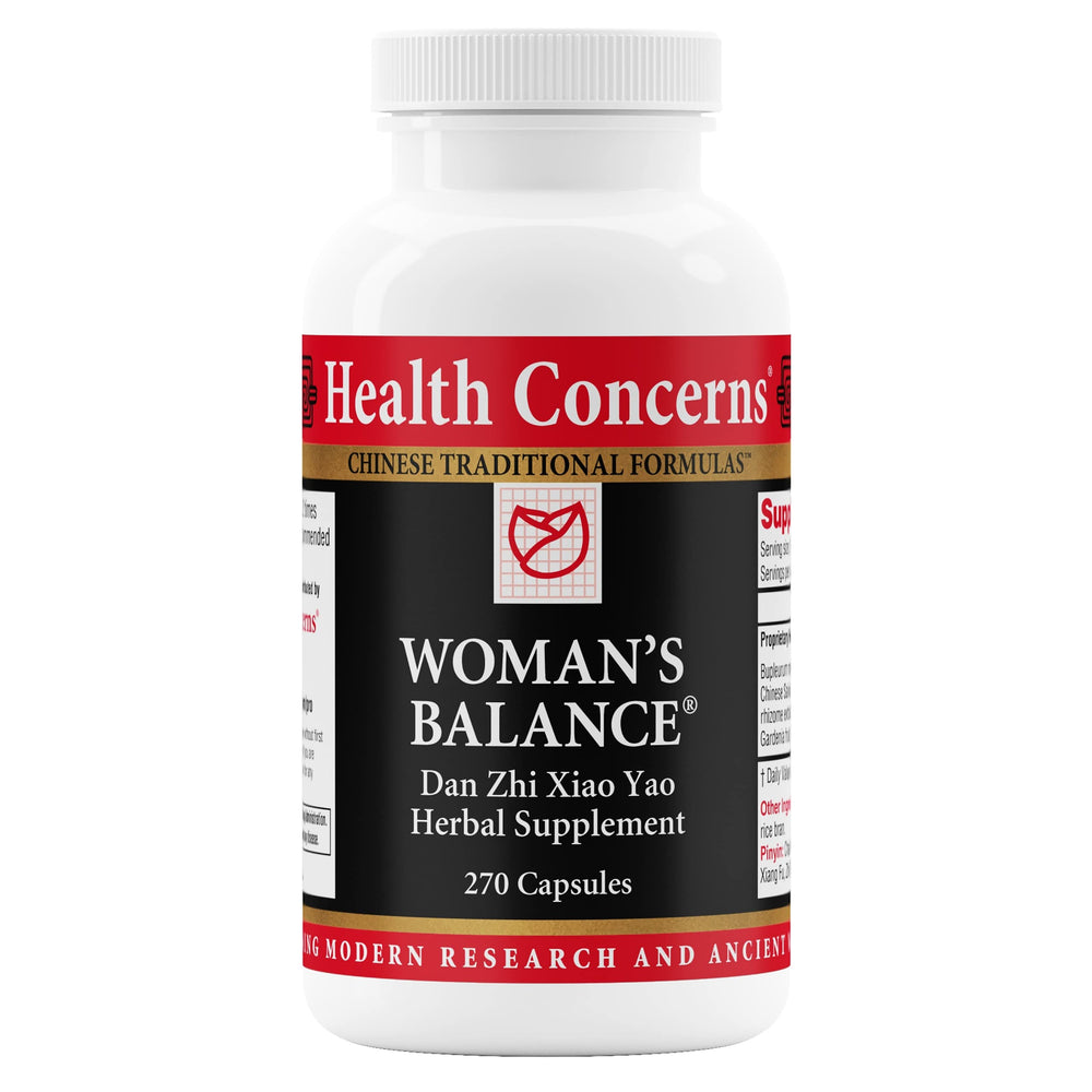 Bottle of Health Concerns Women's Balance herbal supplement for PMS relief