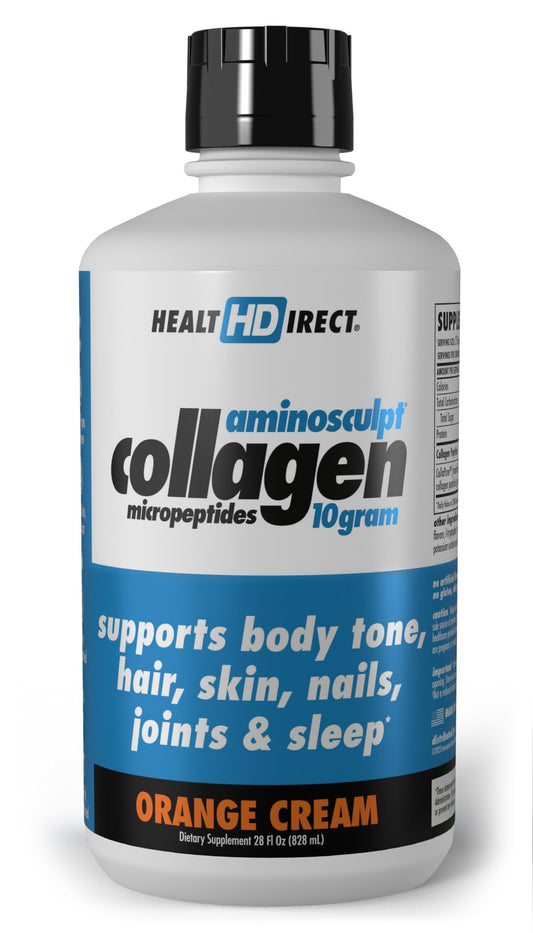 AminoSculpt Liquid Collagen Micropeptides bottle front 28 oz