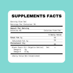 Made in USA facility quality assurance seal for Health Logics Black Seed Oil