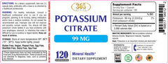 Health Potassium Citrate 120 capsules on a white background