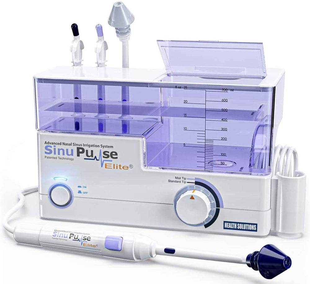 Health Solutions SinuPulse Elite system in a compact home setup for congestion relief