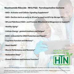 Premium NR with PQQ supplement packaging detail