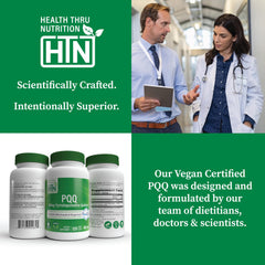 Vegan certified badge for PureQQ PQQ vegan supplement
