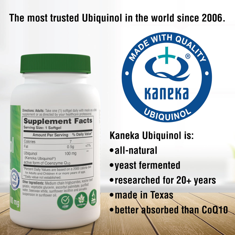 Health Thru Nutrition stabilized ubiquinol seal signaling product integrity.