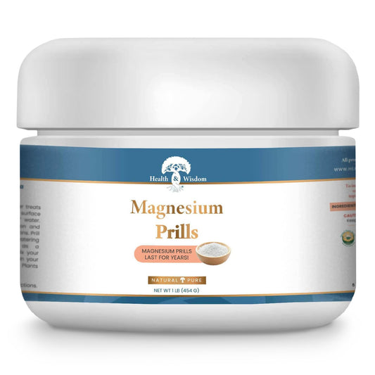 Magnesium Prills beads in heavy-duty laundry pouch