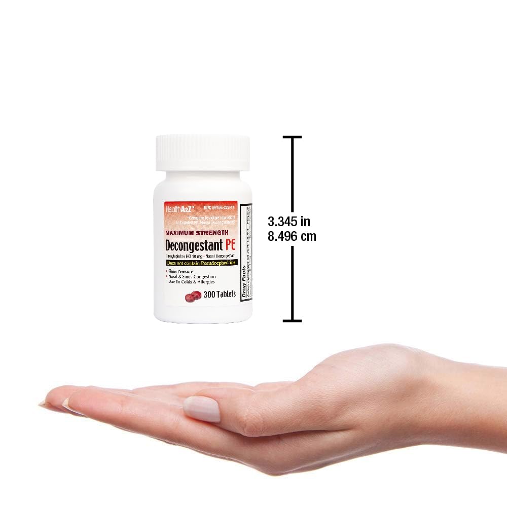 HealthA2Z Decongestant PE tablets inside the bottle