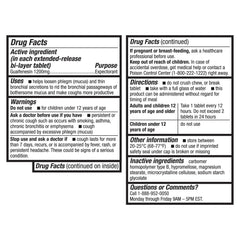 Guaifenesin 1200 mg dosage label