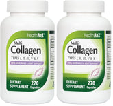 Front view of HealthA2Z Multi Collagen Pills bottle