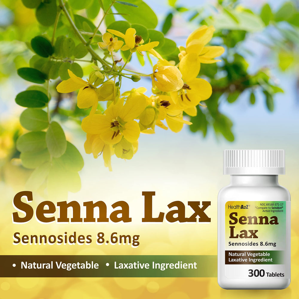 HealthA2Z Senna Laxative dosage chart image clarifies age based directions