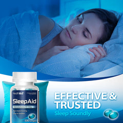 HealthA2Z Sleep Aid softgel being poured for quick bedtime routine